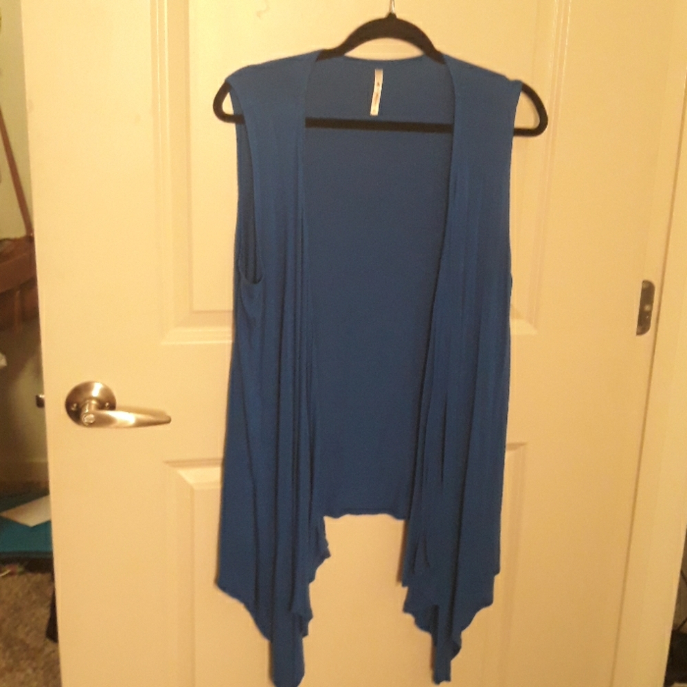 Blue tank top cardigan
